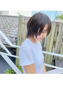 ウルフヘア/ショートウルフ/オリーブグレージュ