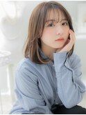 大人かわいいインナーカラーシースルーバングa上尾20代30代40代
