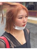 【ROJITHA原宿表参道】外ハネボブ×ピンクオレンジ