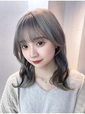 前髪_ショコラアッシュヘルシースタイルふんわりカール_ba434731