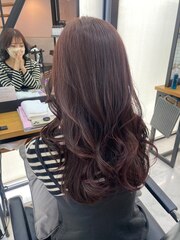 透明感カラーミルクティーピンクブラウンカラー髪質改善韓国