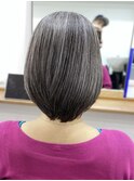 バレイヤージュ髪質改善レイヤー透明感白髪染めグレージュ中野