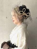 トルネード(TORNADO) 成人式ヘア卒業式ヘア金箔アレンジ紐アレンジボブ前髪あり K1126