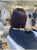 フラットボブ×縮毛矯正 横浜