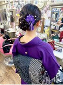 和装でお出かけの際は是非♪『訪問着着付け+ヘアセット¥8900』