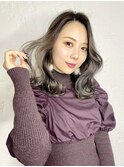 くびれヘア_アッシュブラック _小顔_顔まわりレイヤー