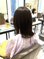 グレージュミディアムヘア　【銀座】福田