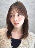 こなれミディレイヤー/小顔前髪/イメチェン/愛されヘア/仙台