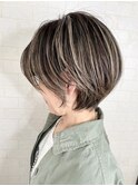 ハイライト×丸みショート