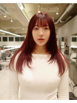 ダブ アオヤマ(DaB AOYAMA) 【モリ】ボルドーカラー/ メルティーカラー フェミニンロング