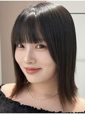 ボブ/外ハネ/パッツン/縮毛矯正/髪質改善/シースルーバング
