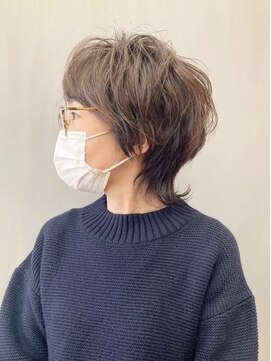 トップヘアー 大元店(TOP HAIR) 30代40代50代大人束感ショートウルフ 【つばき】