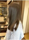 髪質改善カラーオリーブグレー
