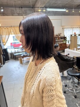 チャプター 問屋町(chapter) ミルクティーブラウンカラーレイヤーカットケアブリーチ韓国ヘア