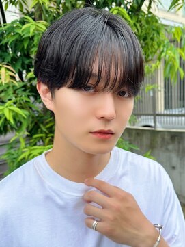 リークフー(Ree cu fuu) シースルーバングシースルーマッシュ韓国マッシュダウンパーマ