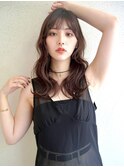 【buZon ブゾン】ロングウェーブ×前髪グレージュカラー