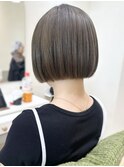 say.ボブミニボブくびれボブレイヤーボブオリーブグレーベージュ