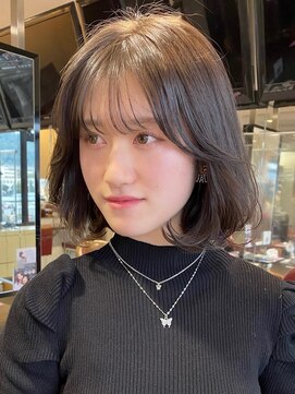 テクネ 天神大名(techne) 天神大名顔周りレイヤーカットミディアムボブタッセルボブ今泉