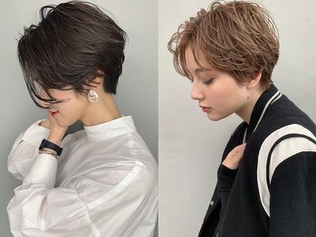 リグフクオカ(L.I.G fukuoka)の写真/ショート初心者さんにもおすすめ！ 扱いやすく抜け感のあるショート/ボブStyleに顔周りの可愛さをプラス♪