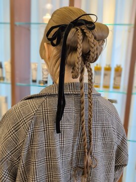 ブランシェ JR勝川駅南口店(BRANCHE) お呼ばれヘア ＊ カチモリリボン × ループヘア