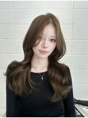 M大人ガーリー似合わせカットミディアムレイヤーカットオリーブ