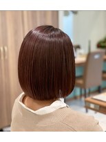 アッシュ 平井店(Ash) 髪質改善×ミニボブ×ピンクブラウン