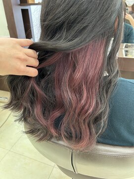 ラグゼヘアカミヤ 菊川店(luxe hair CAMIYA) ピンクインナーカラー