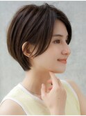 前髪なし大人ショートボブ20代30代40代【AIN.表参道】川原大地