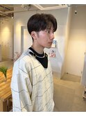 大人気!韓国風コンマバングナチュラルセンターパートメンズヘア
