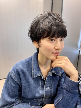 ハルキ ミナト ジャパン オオサカ(HARUKI MINATO japan OSAKA) 40代50代小顔似合わせカットくびレイヤーエモージュ大人可愛い