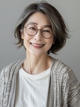 アルトリスト(Altruist Aging×HAIR&SPA) 〇ダークアッシュ大人ガーリーボブ着物似合わせカット/髪質改善