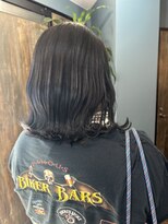 ユニコヘア(unico hair) ブルーブラック×ボブ