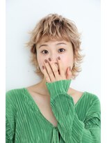 チップタップ 中村橋店(tip top) ショートウルフ　ハイトーン　クセ毛風