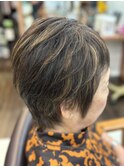 絶壁解消/ひし形/くびれ/斜めバング/60代50代40代/ミセスヘア11