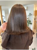 大人可愛いブリーチなしベージュカラー