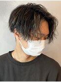 センターパート波巻きパーマスパイラルパーマツイストスパイラル