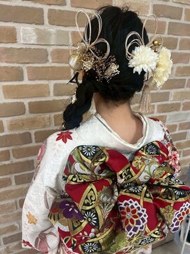 セットアップ 倉敷美和店(SET-UP) 着物ヘア/プリンセスヘア/編みおろし/シニヨン/編み込み/可愛い