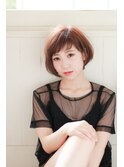 くびれヘア韓国風巻きアプリコットオレンジ夏ハイライトカラー