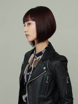 ピークアブー 原宿ハラカド(PEEK-A-BOO) くせ毛多毛ボブショート前下がりモードワイドバングかっこいい