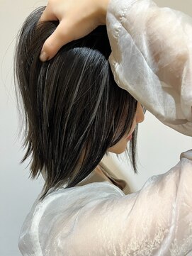イルダバイグラッシー センター北(iluda by glassi) コントラストハイライト×垢抜けボブ【瀬口】