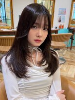 ロンドリゼル 札幌(Lond RiseL)&nbsp;ミディアムレイヤーカット/レイヤー/顔周り/韓国/髪質改善/札幌