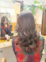 ルミ 上大岡店(Lumi)&nbsp;外巻きウェーブ/まろやかブラウン/前髪無し大人ヘア