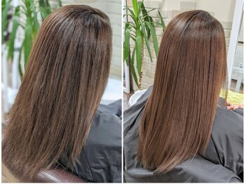ナム(NAMU)の写真/【新大久保駅徒歩1分】クセやうねりを抑えて、扱いやすい艶髪エクステに仕上げます☆美しいシルエットに◎