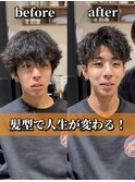 ツイストスパイラルパーマ/波巻きパーマ/メンズパーマ