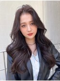 韓国風ロングレイヤー×透明感ベージュブラウン