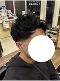 アップバング×テーパーフェード