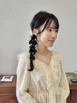 ヘアー アイス 御器所本店(HAIR ICI)&nbsp;卒業式袴着付けサイド編みおろしヘア◎大人華やかヘアセット