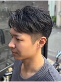 アップバング×刈り上げ×ビジネスショート