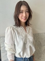 アクシス 栄店(`AXIS)&nbsp;馬渕ミルクティーブロンド/ダークブルー/デジタルパーマ/栄