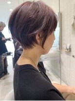 ルプル バイ フェイス 磯子(L'pul by face) コンパクト丸みショート×ピンクブラウン style by 田爪